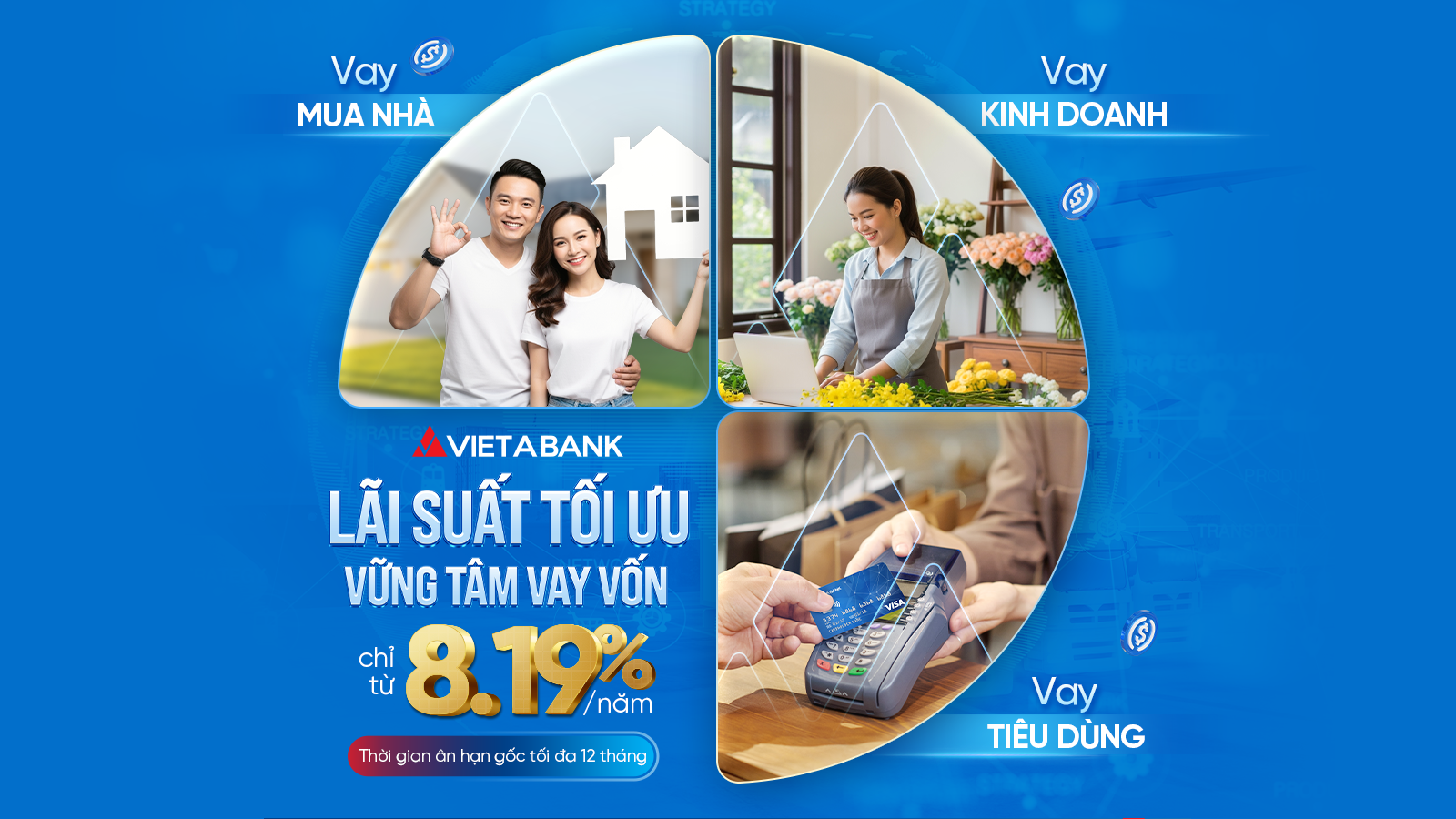 LÃI SUẤT TỐI ƯU – VỮNG TÂM VAY VỐN CÙNG VIETABANK