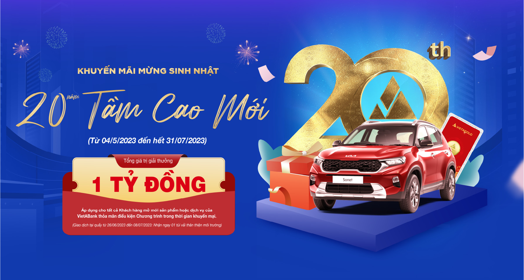 Chương trình chào mừng 20 năm thành lập VietABank - 20 năm TẦM CAO MỚI