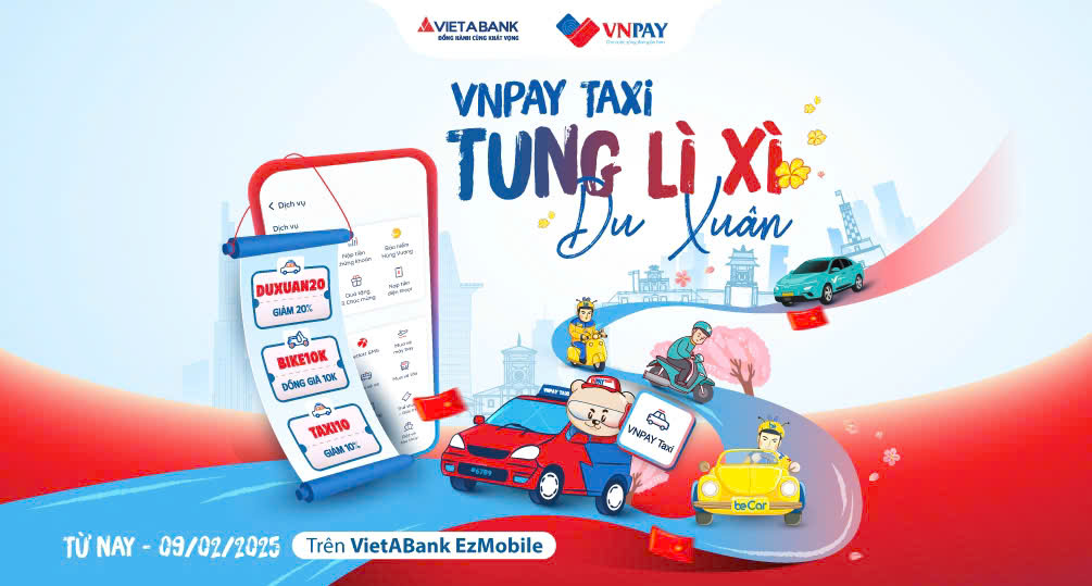 DU XUÂN NHƯ Ý - VNPAY TAXI TUNG NGÀN LÌ XÌ TRÊN VIETABANK EZMOBILE