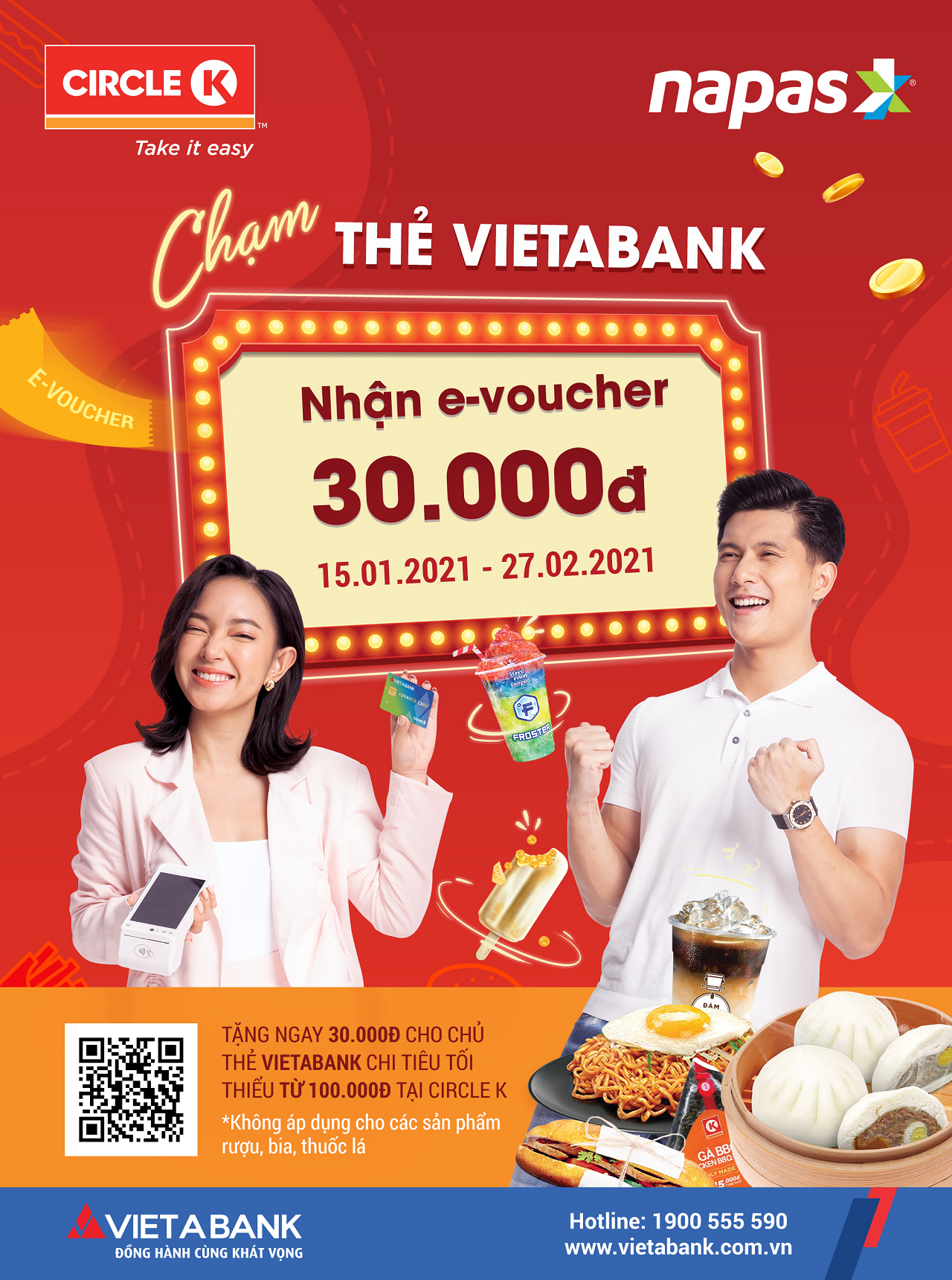 Chạm thẻ Việt Á - Nhận e-voucher 30.000VND