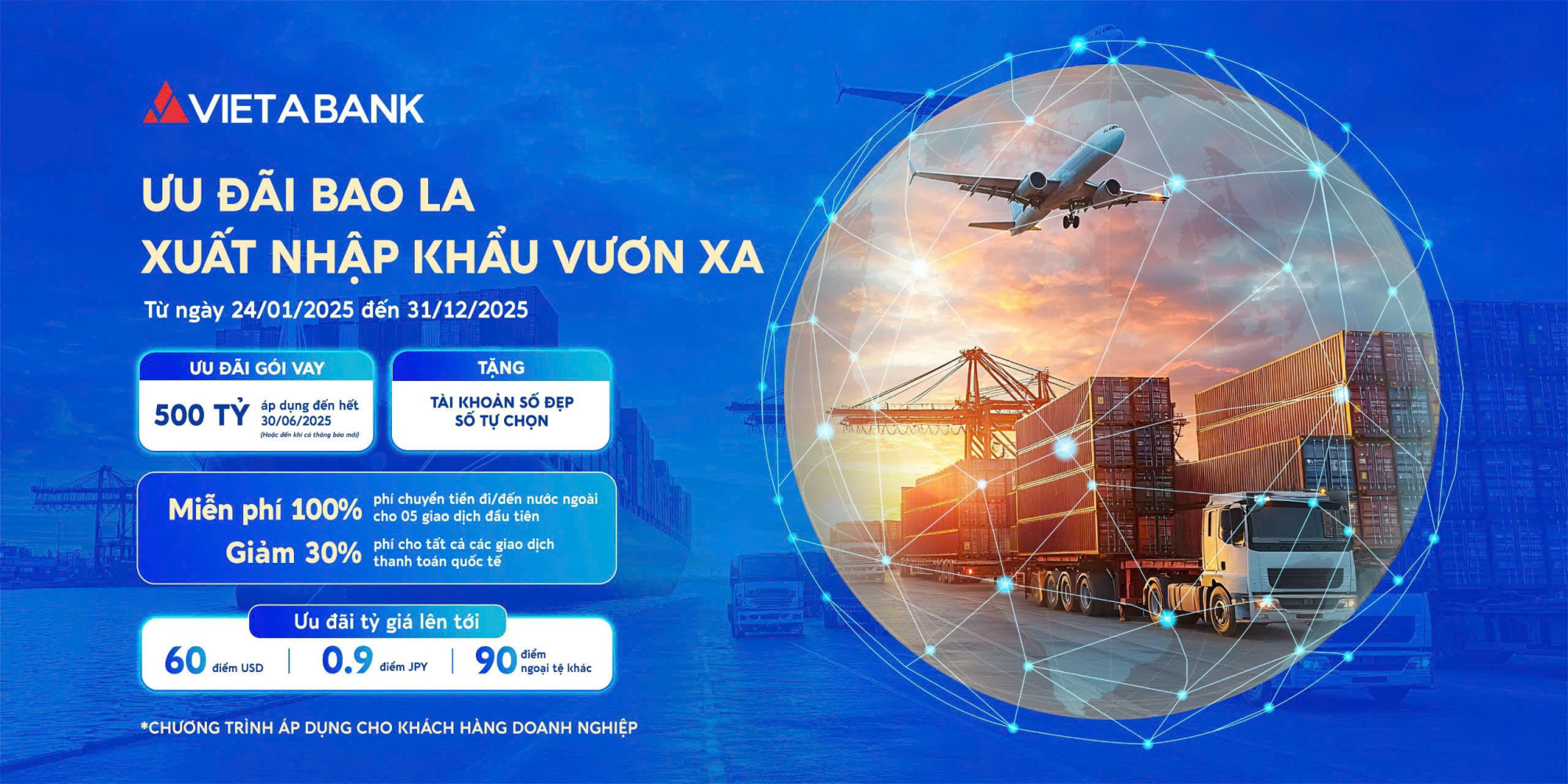 CHƯƠNG TRÌNH ƯU ĐÃI DÀNH CHO DOANH NGHIỆP XUẤT NHẬP KHẨU 