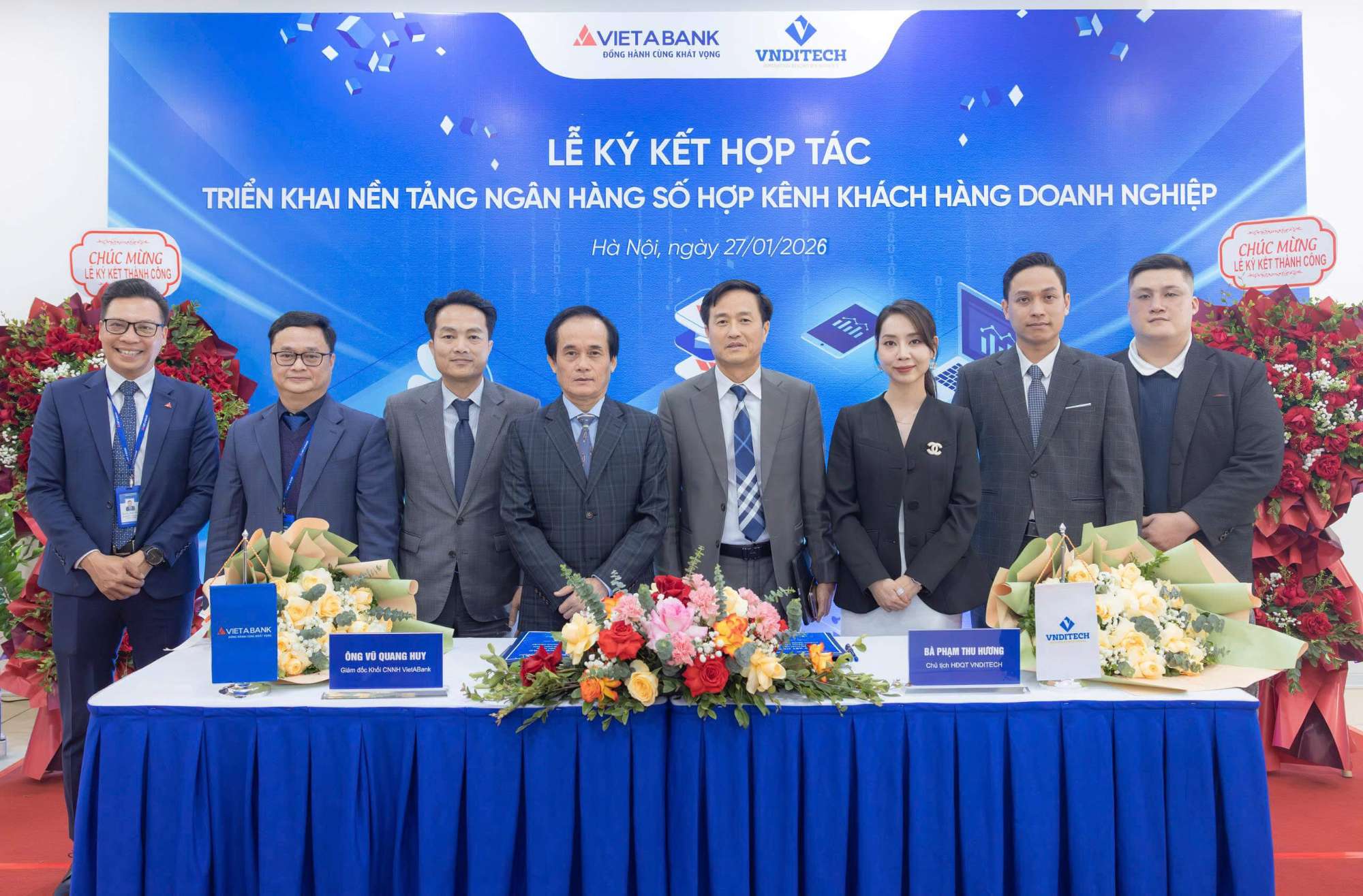 VIETABANK hợp tác Vnditech triển khai nền tảng ngân hàng số hợp kênh cho doanh nghiệp